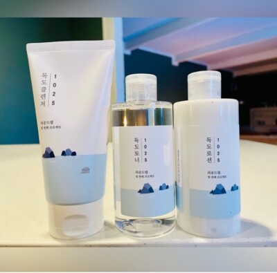 NEW 3 piece set Round Lab Dokdo Toner 200ml Lotion 200 ml Cleanser 150 ml ex  26