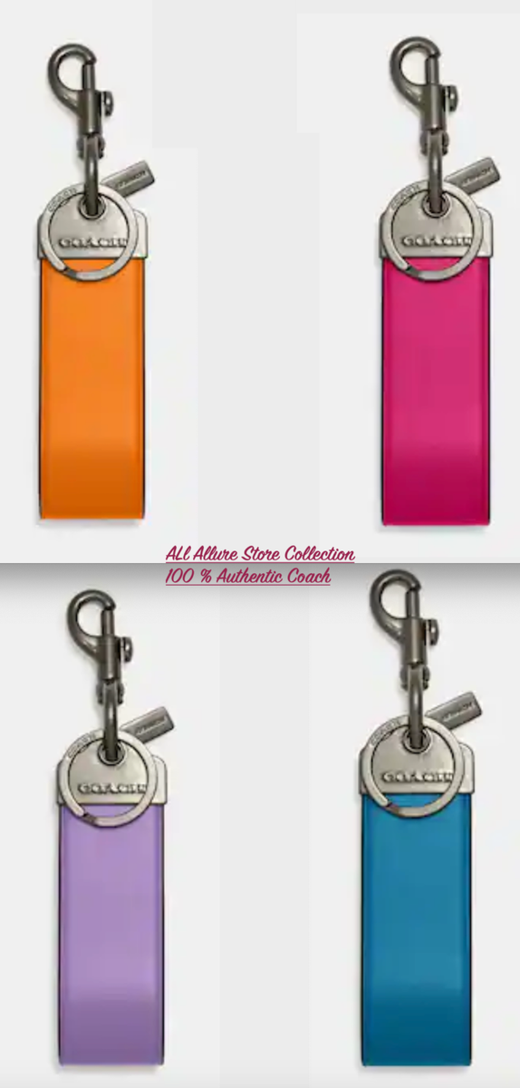 Coach Loop Key Fob~KEY RING~CHARM In Refined Leather CJ752 NWT Coach Loop Key Fob~KEY RING~CHARM In Refined Leather CJ752 NWT