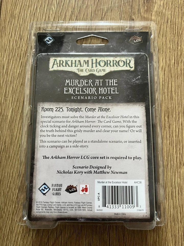 Arkham Horror: The Card Game - Murder At The Excelsior Hotel Scenario Pack - New - Image 2 of 2