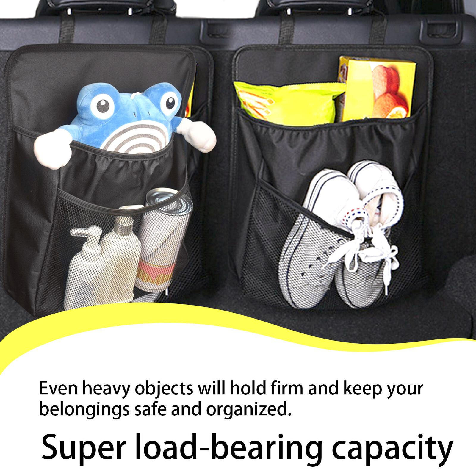 Car Rear Seat Back Multi Hanging Nets Mesh Pocket Storage Bag Organizer Holder
