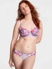 Victoria's Secret Angels embroideried Cheekini thong Vstring 5Z5A floral peony