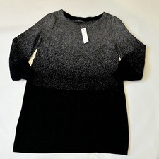 United States Sweaters  Sweater Dress Size S Black And Silver Ombré 