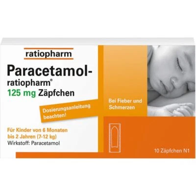 RATIOPHARM GMBH PARACETAMOL-ratiopharm 125 mg Zäpfchen 10 St PZN03953580