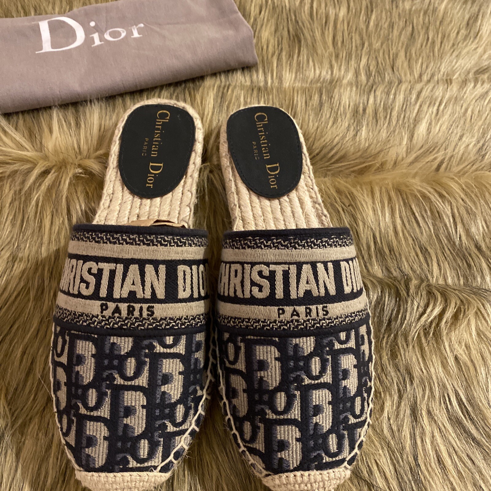Christian Dior Monogram Mules canvas blue size 36 preowned. | eBay