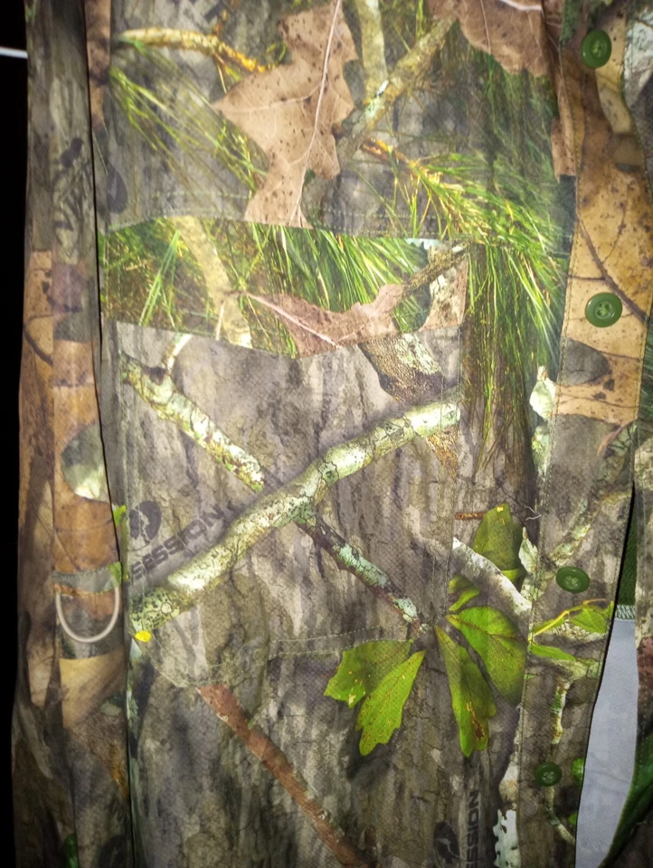 MOSSY OAK Obsession Men's 2XL Turkey Hunting Camo Button Shirt Vented L/S #120 - Image 3 of 4
