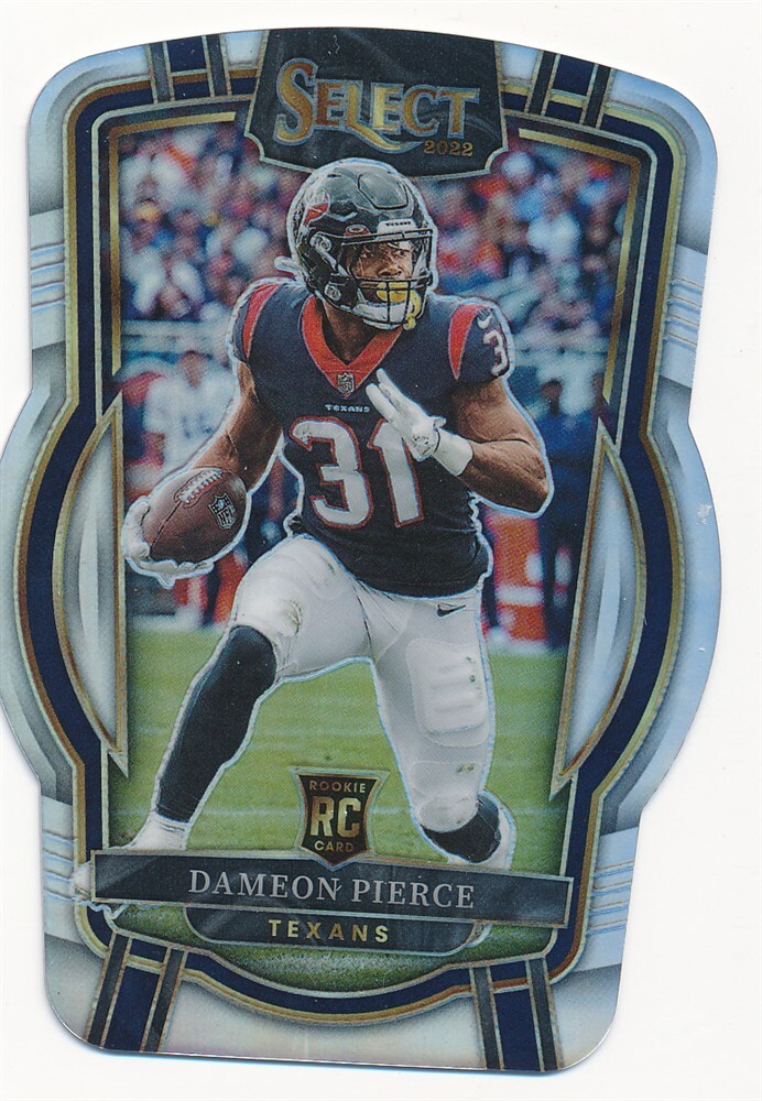 DAMEON PIERCE 2022 PANINI SELECT CLUB LEVEL SILVER PRIZM #261 RC ROOKIE TEXANS