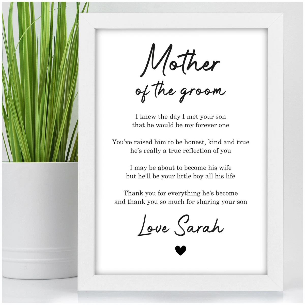 Mother of hotsell the groom keepsake