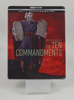 Les 10 commandements 65ème Anniversaire Edition Limitée Steelbook Blu-ray 4K - Photo 1/4