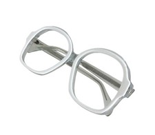 Vtg 1960s Mod Eyeglasses Frames RARE Clear Snow White 2 Fan'asy d'Anges France