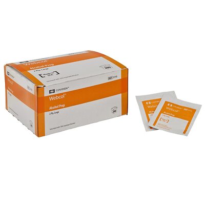 Covidien 5110 Webcol Alcohol Prep Sterile Large 2-ply (3 Packs of 200)