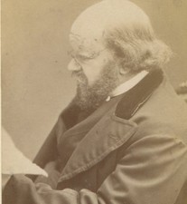 MAN WEARING GLASSES READING A PAPER. CDV. U.K.