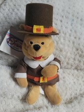 Pooh pilgrim Thanksgiving USA mbbp bean bag beanie