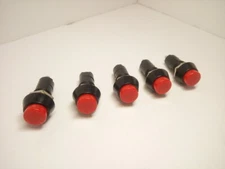 5X Pack Maintained Round Red On Off 2 Pins Push Button Power Switch 3A 250V Lot