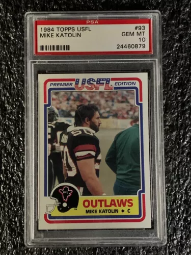 1984 Topps USFL Football #93 Mike Katolin PSA 10