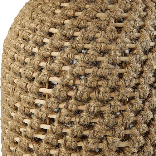 Natural Knotted Rope Wrapped Rattan Table Lamp 25 in Coastal Cottage Casual - Picture 7 of 7