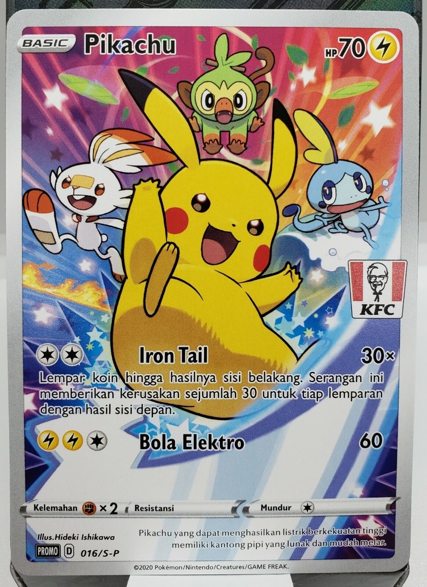 Kentucky Fried Chicken Pikachu Indonesian KFC Promo 016/S-P Near