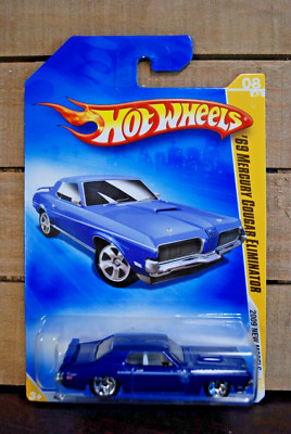 HOT WHEELS 1/64 DIECAST CAR 1969 MERCURY COUGAR ELIMINATOR BLUE  2008 ISSUE