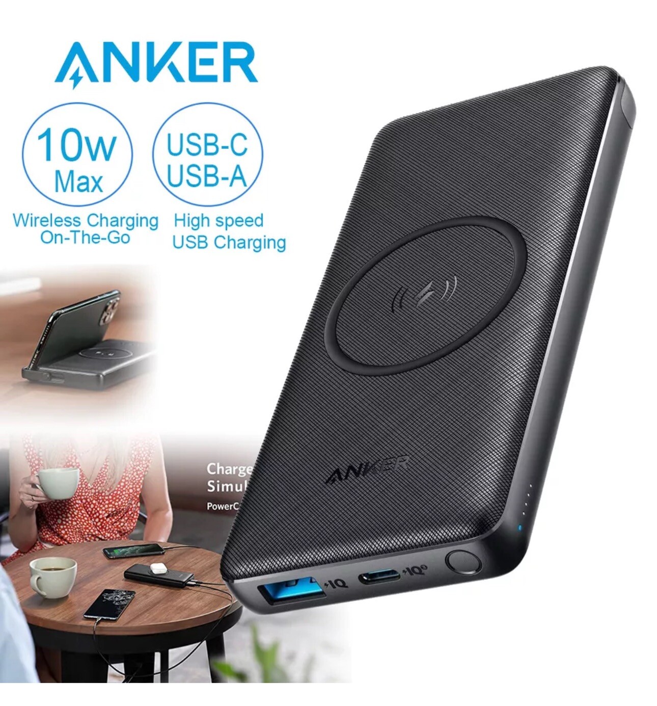 Anker PowerCore III 10K Wireless 10000mAh Power Bank with USB-C Fast Charging-image