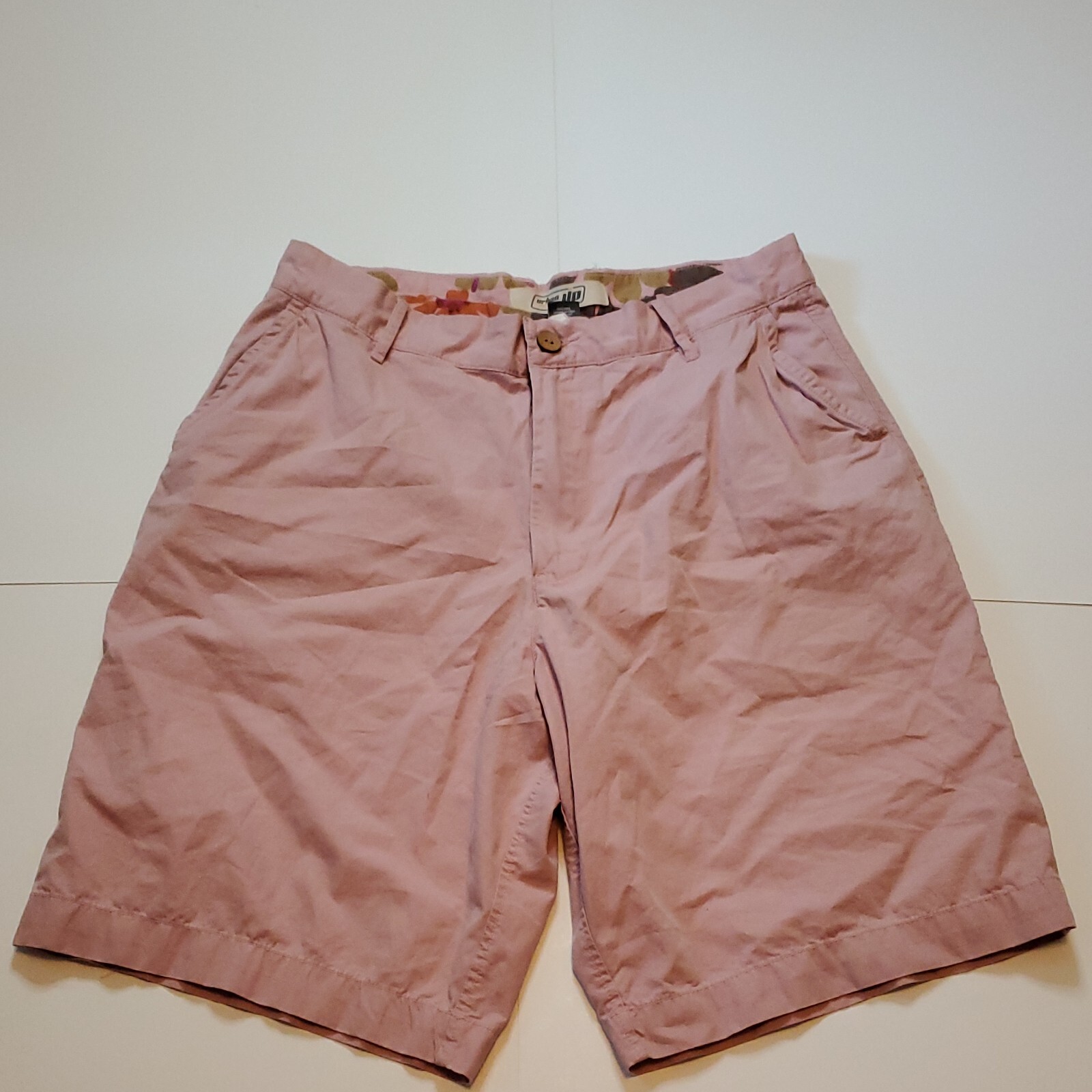 Urban Up Pipeline Men’s Pink Flat Front Shorts Size 33 Good Condition