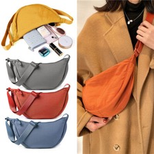 Women Crescent Shape Crossbody Bag Sling Shoulder Purse Casual Dumpling Bag Gift