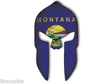 MOLON LABE SPARTAN HELMET MONTANA FLAG 4" STICKER DECAL MADE IN USA