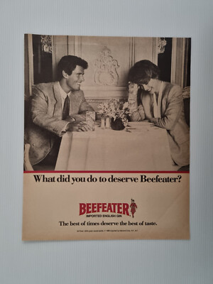 BEEFEATER Werbung Vintage Magazin Anzeige Original 80er