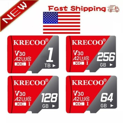 Micro SD Card Memory Card Class 10 U3 A2 64GB 128GB 256GB 1TB + Free Adapter LOT