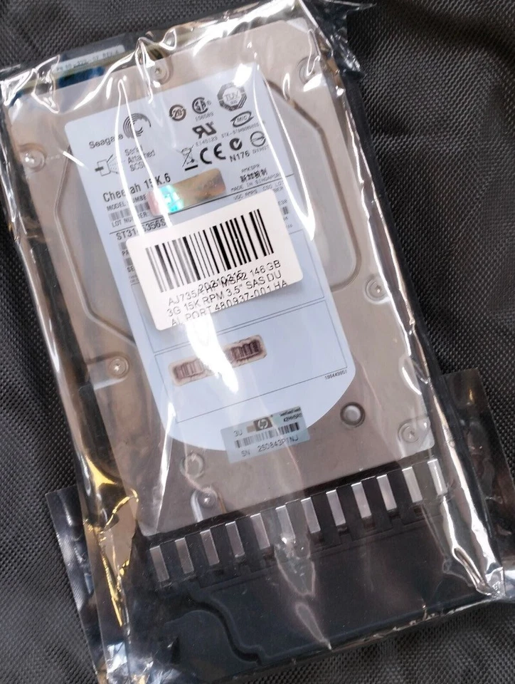 480937-001 481271-001 146GB 15K 3G 3.5" SAS Dual Port Hard Drive AJ735A - Image 3 of 4