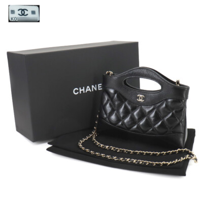 シャネル シャネル31 2WAYバッグ CHANEL 31 2way Hand Chain Shoulder Bag Leather Black AP3656
