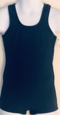 GK BOYS BIKETARD CHILD X-SMALL BASIC NAVY COTTON GYMNASTICS DANCE TANK CXS NWT 