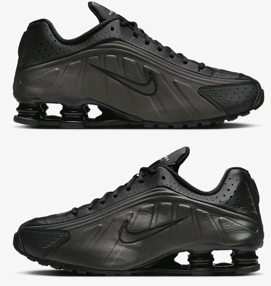 Size 6.5 - Nike Shox R4 2025 Triple Black for sale online | eBay