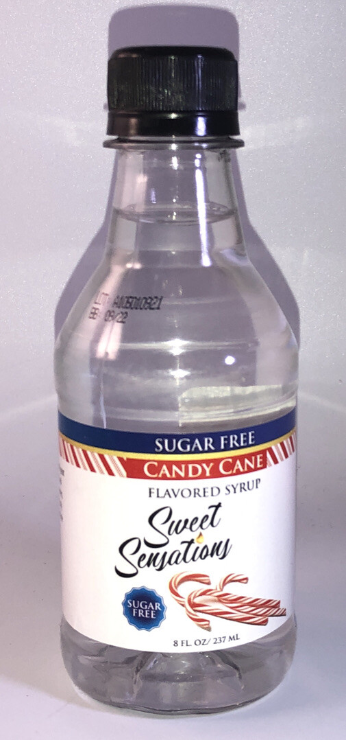 Candy Cane Flavored Syrup 8oz Sugar Free For Coffee,Tea,ect By Sweet ...