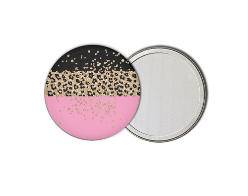 Pocket Mirror Compact Makeup Cosmetic Handbag Mirror - Gift for her - Pink - Picture 9 of 10