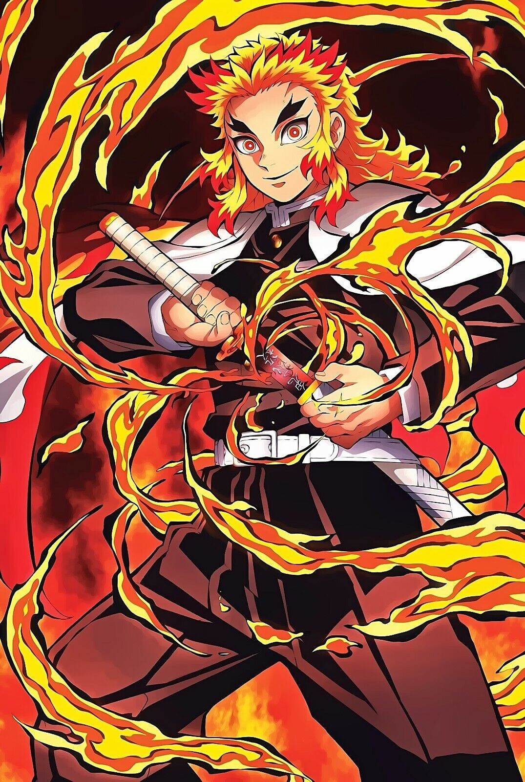 Demon Slayer Kyojuro Rengoku Flame Hashira 5º. Formato 2K baixar