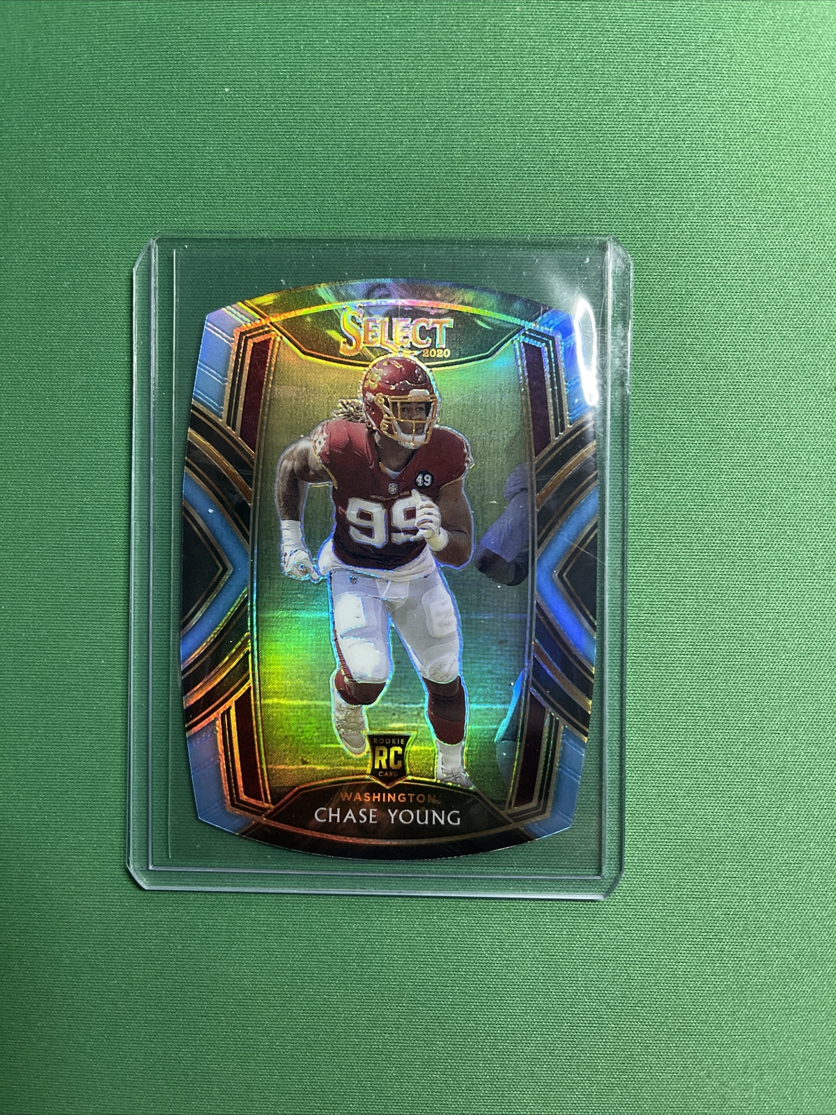 2020 panini select chase young light blue die cut club level #264