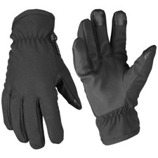 Mil-Tec Softshell Thinsulate Gloves Men's Warm Police Security Protection Black
