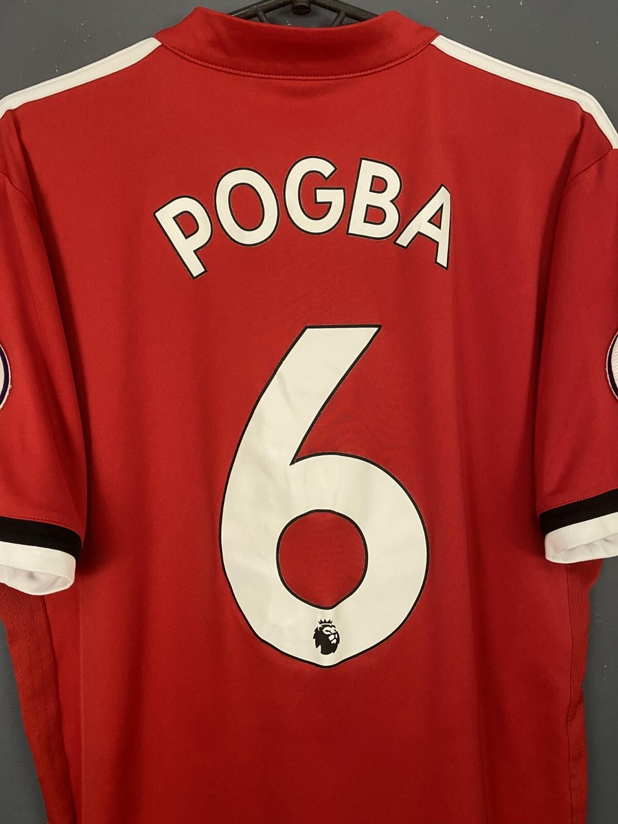 MENS FC MANCHESTER UNITED 2017/2018 POGBA #6 FOOTBALL SOCCER SHIRT