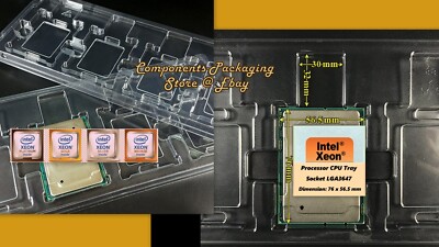 Intel Xeon 8000 Series Processor Tray for 2nd Gen LGA3647 CPU - Lot of 2 5 12 30
