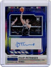 2023-24 Recon Filip Petrusev True Potential Signatures Blue Auto Card /75 Kings