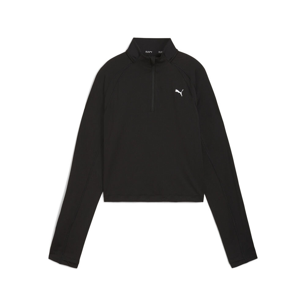 Пуловер Puma Run Cloudspun с застежкой-молнией на четверть размера женские повседневные топы 52574601