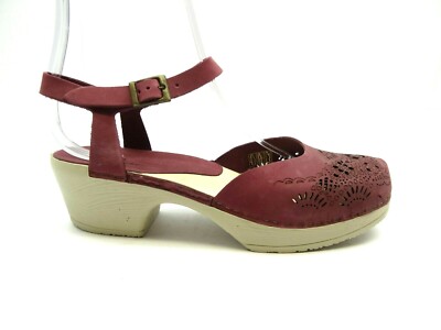 CALOU Schweden Ninni Clogs Sandalen Sandaletten Echtleder plum chianti NEU 38