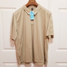 NEW MagcoMsen 2XL Mens Short Sleeve Collared Polo Shirt Brown