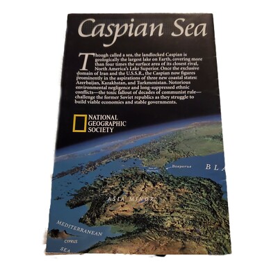 1999-5 May CASPIAN SEA Region Iran Iraq Turkey, National Geographic Map Vintage