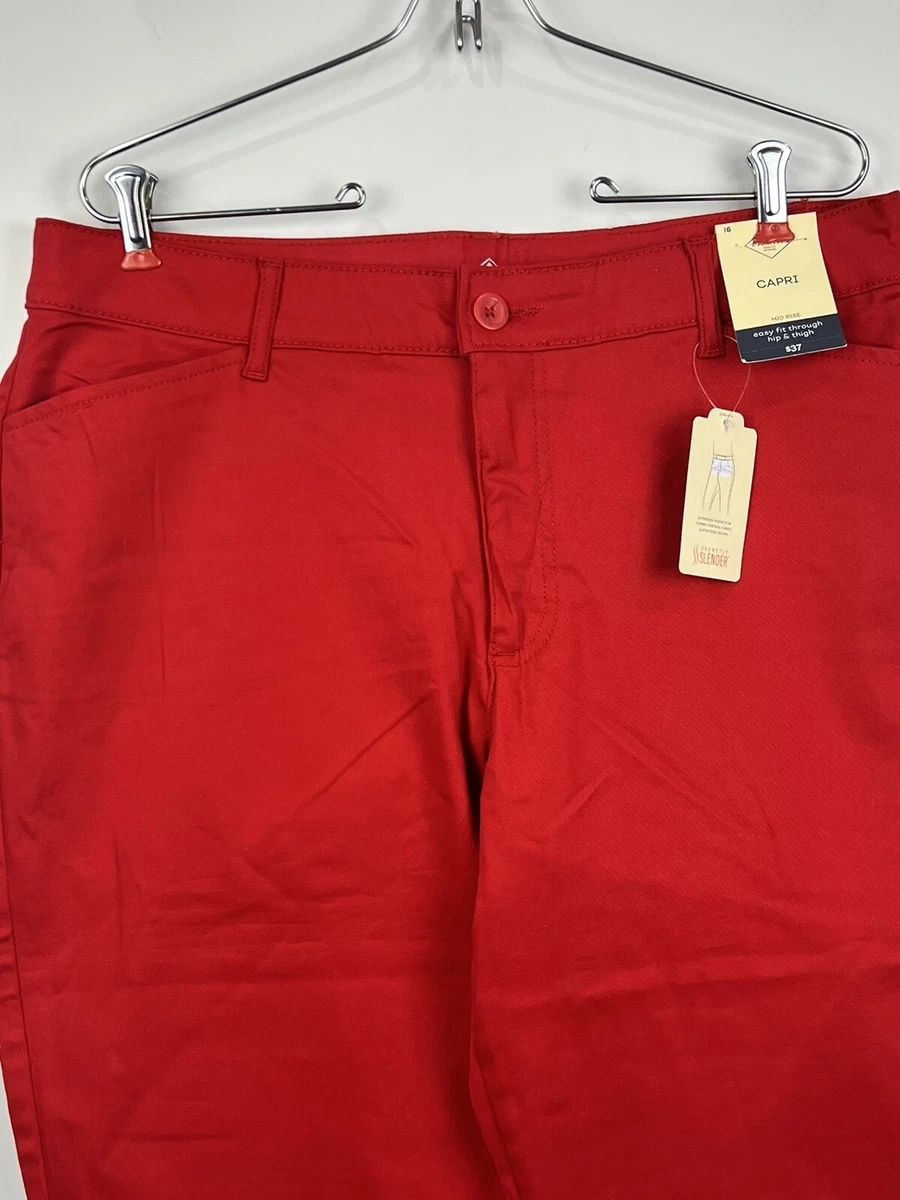 St. John s Bay womens Capri Pants 16 Mid Rise Secretly Slender