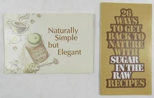 Vintage Pair Sugar In The Raw Advertising Recipe Book Cards Lot Brooklyn NY Cook