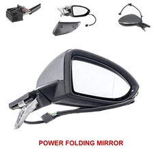 Fits Volkswagen Golf, 2013-2020, Complete Wing Mirror Unit, Rhs, Electric Power.
