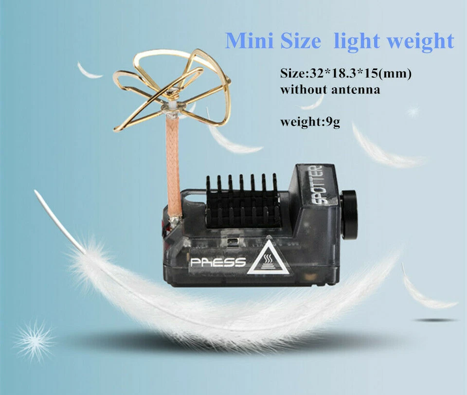 Spotter V2 5.8G Micro FPV AIO Kamera OSD Mic FOV 170° 700TVL 40CH Video Sender - Bild 3 von 4