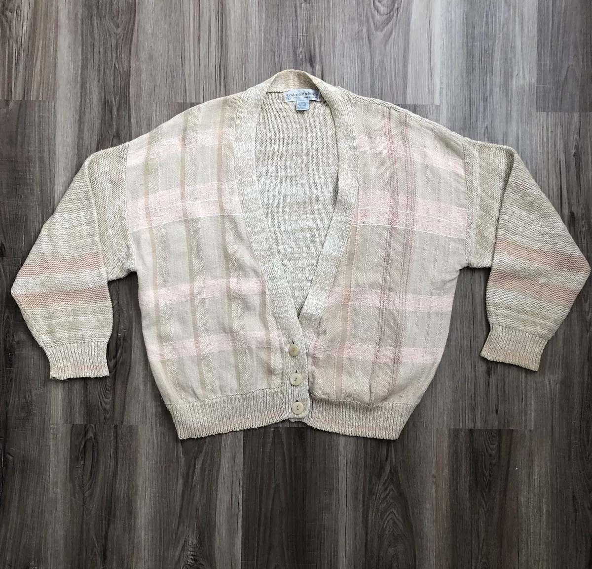 Tony Lamberts Collection Knit Cardigan 55% Ramie 45% Cotton Women Large