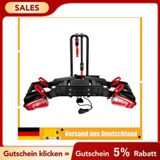 Fahrradträger für 2 Fahrräder / E-Bikes Schwarz Diebstahlschutz 60kg Vormontiert