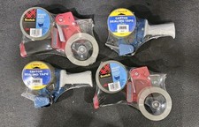  FOUR 2" Packaging Tape Dispensers  6 Rolls Of Tape NEW 